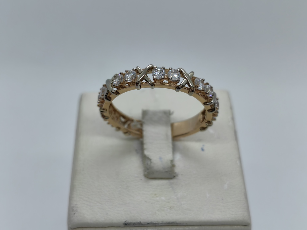 КОЛЬЦО С КАМНЯМИ (Au 585)