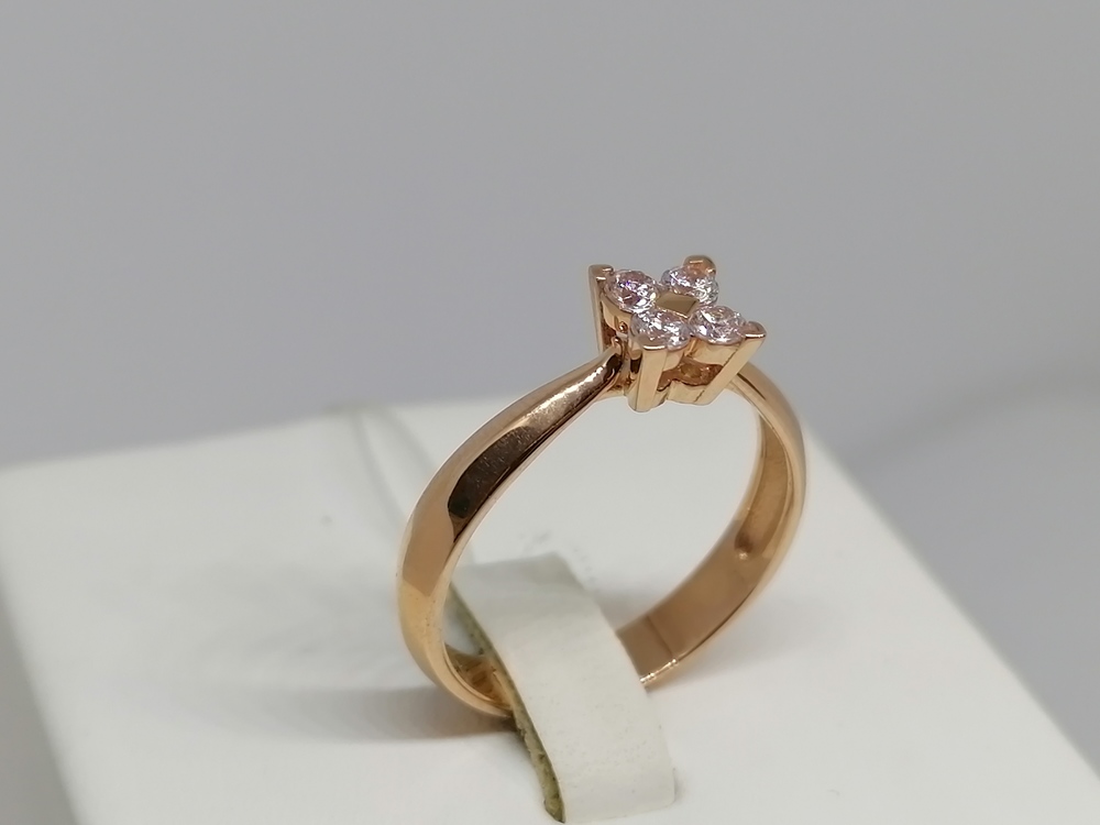 КОЛЬЦО С КАМНЯМИ (Au 585)