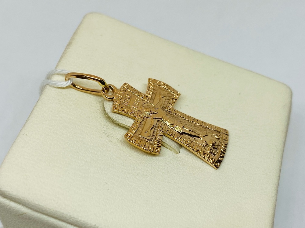 ПОДКБК585 ПОДВЕСКА КРЕСТ БЕЗ КАМНЯ (Au 585)