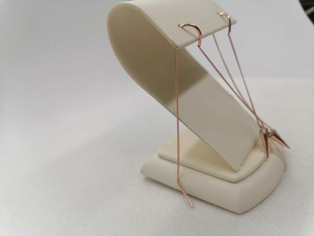 СЕРЬГИ ПРОДЕВКИ с камнями (Au 585)