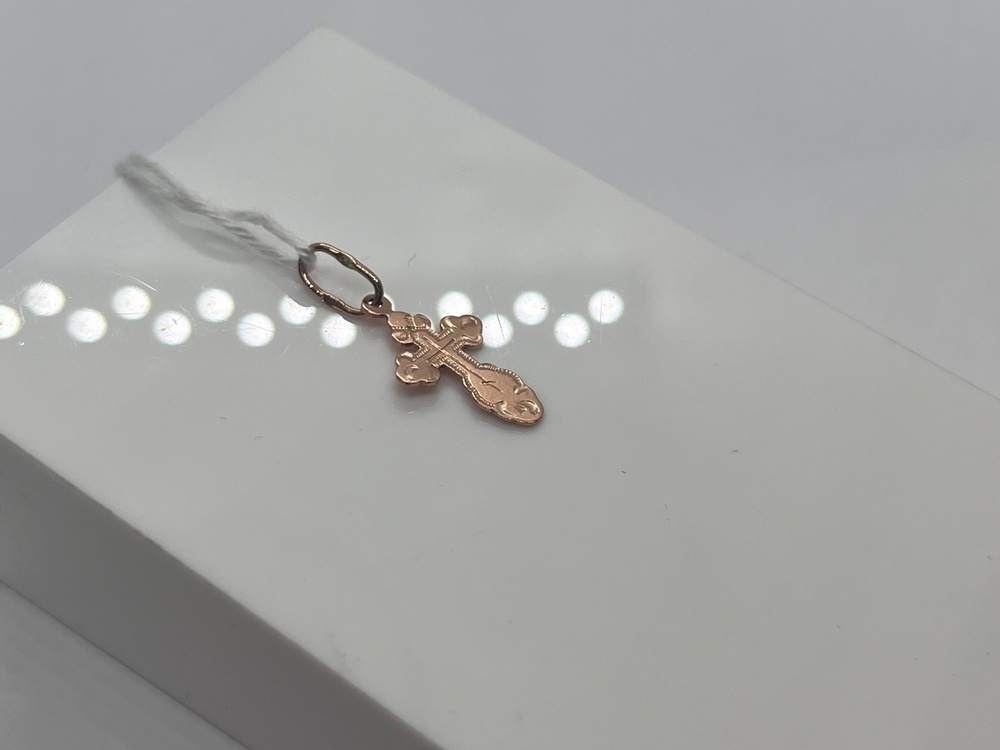 ПОДКБК585 ПОДВЕСКА КРЕСТ БЕЗ КАМНЯ (Au 585)