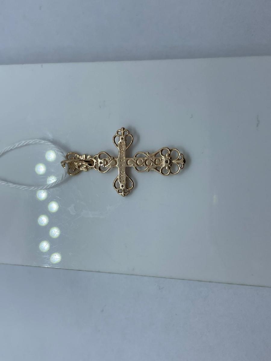 ПОДВЕСКА КРЕСТ С КАМНЯМИ (Au 585)