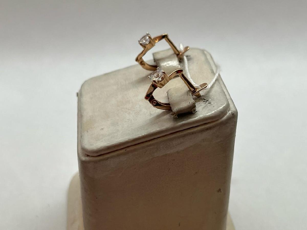 СЕРЬГИ С КАМНЕМ (Au 585)