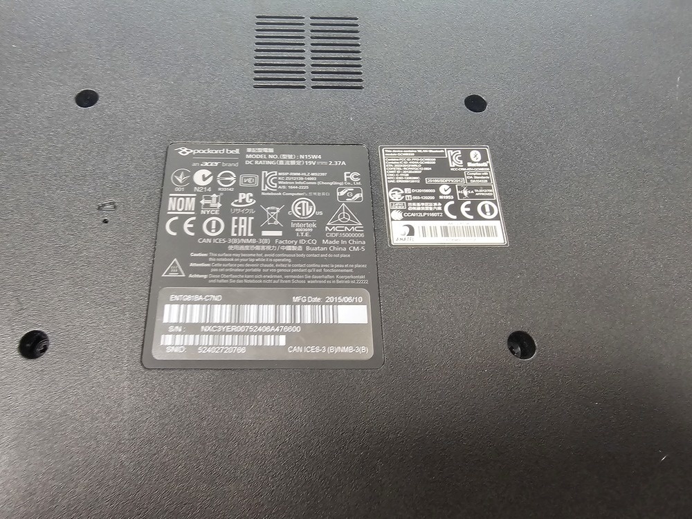 Ноутбук PACKARD BELL; Celeron N3050, HD Graphics, 2 Гб, Нет, 500 Гб