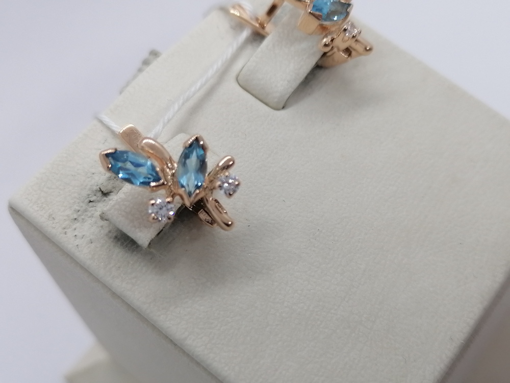 СЕРЬГИ С КАМНЯМИ (Au 585)