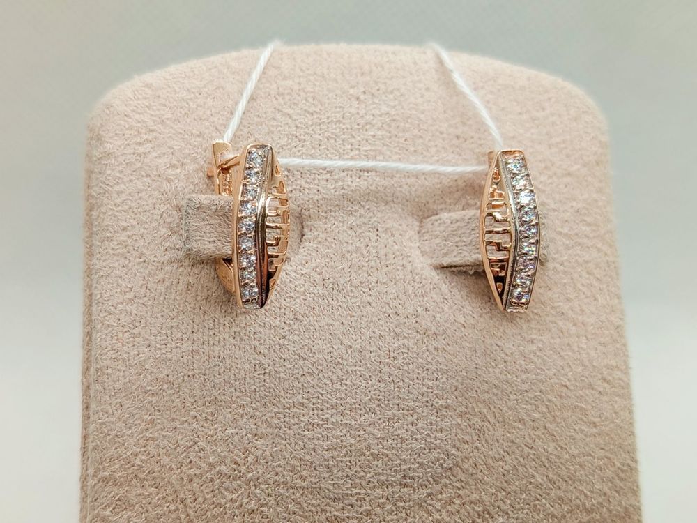 СКМИ585 СЕРЬГИ С КАМНЯМИ (Au 585)