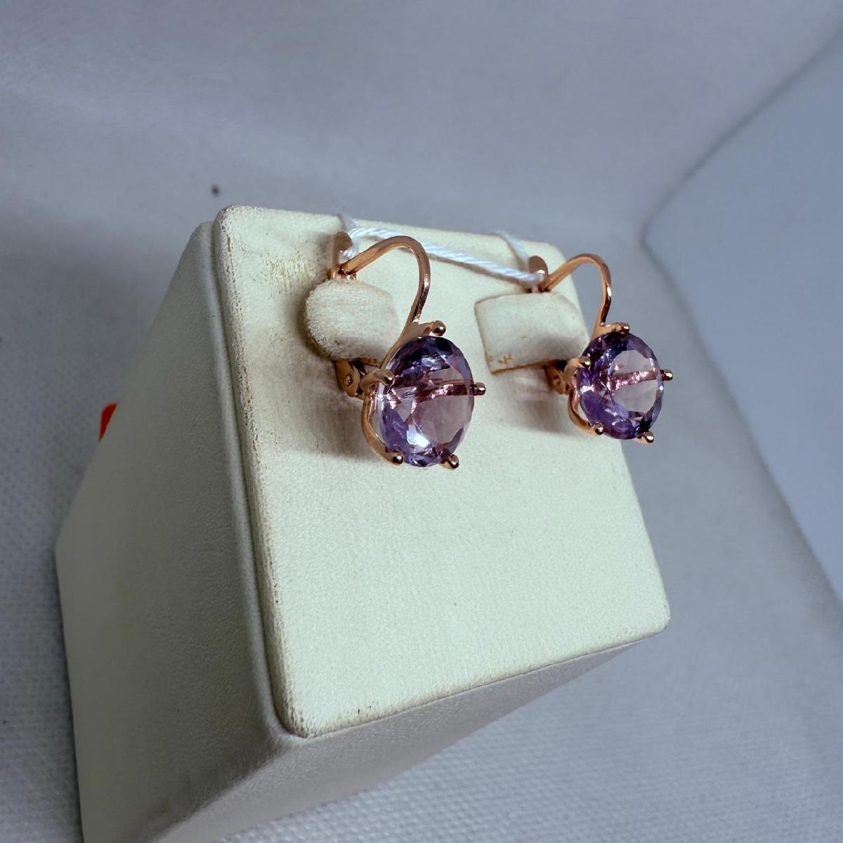 СЕРЬГИ С КАМНЕМ (Au 585)