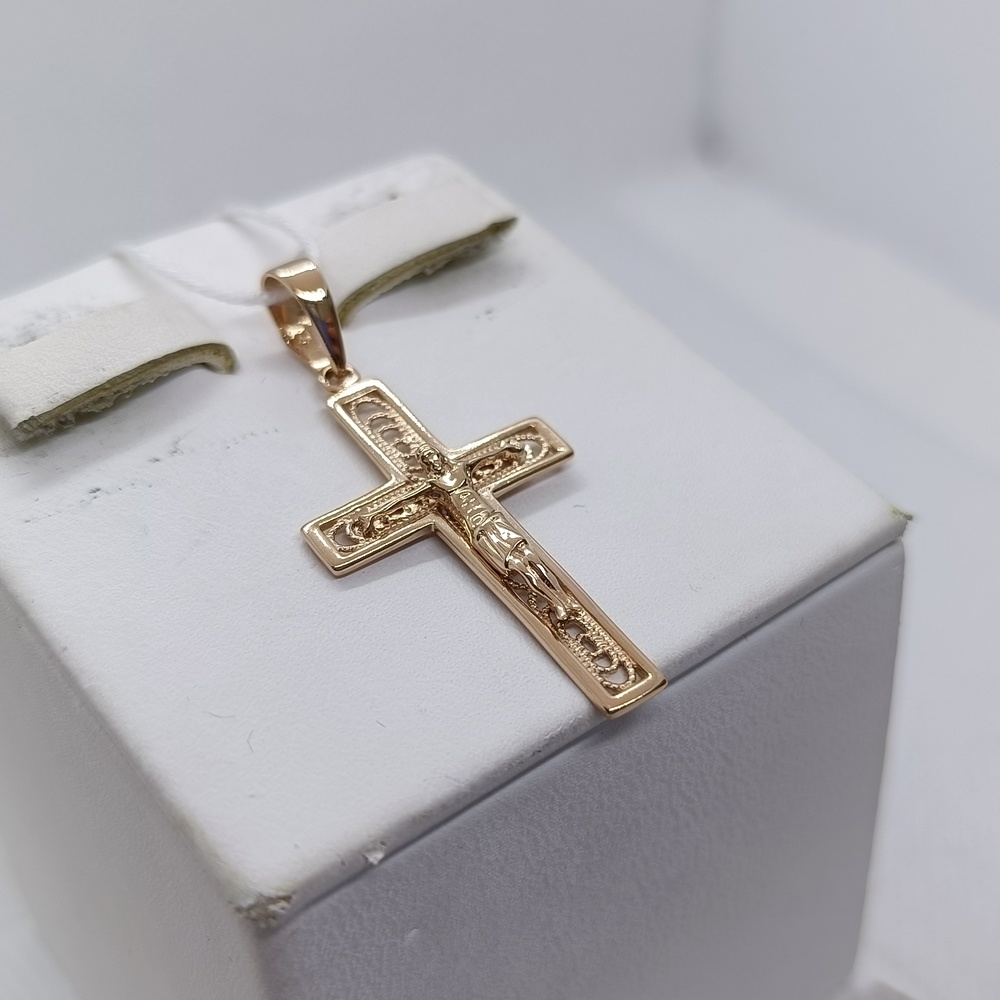 ПОДВЕСКА КРЕСТ БЕЗ КАМНЯ (Au 585)