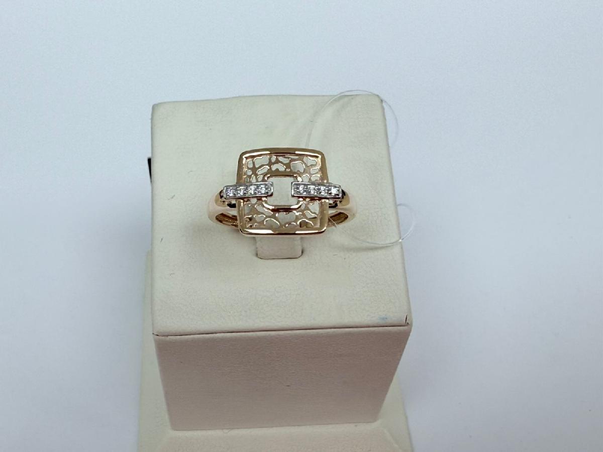 КОЛЬЦО С КАМНЯМИ (Au 585)