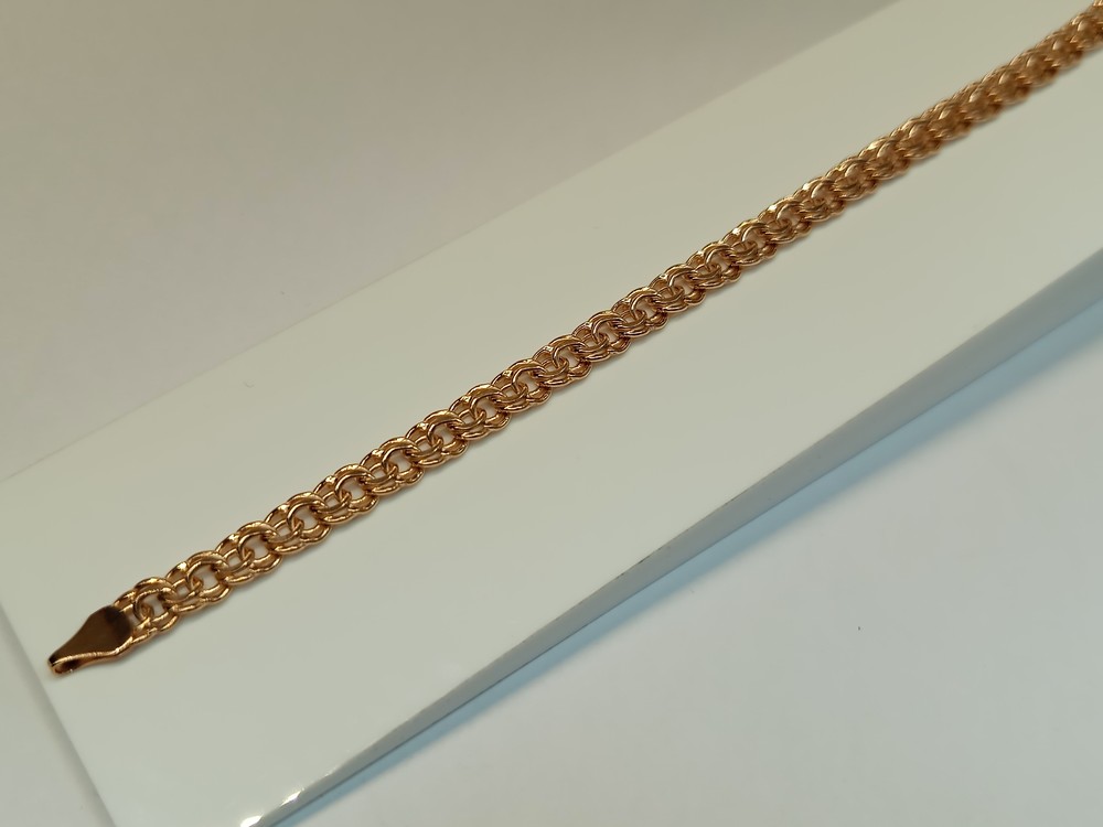 БРАСЛЕТ ПУСТОТЕЛЫЙ Бисмарк (Au 585)