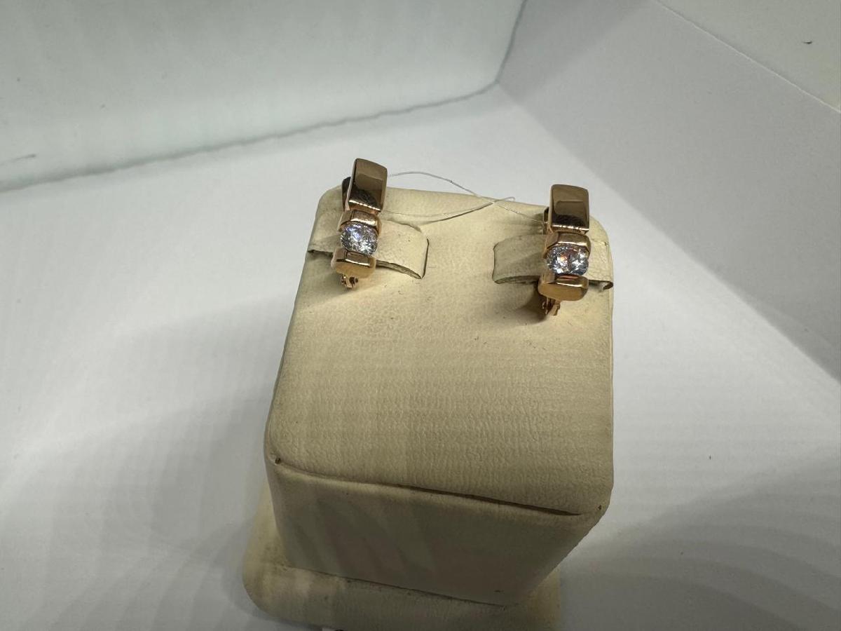 СЕРЬГИ С КАМНЕМ (Au 585)