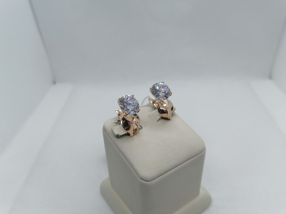 СЕРЬГИ С КАМНЕМ (Au 585)