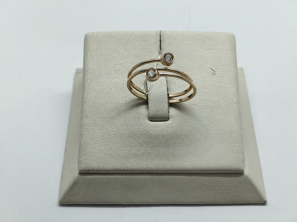 КОЛЬЦО С КАМНЯМИ (Au 585)