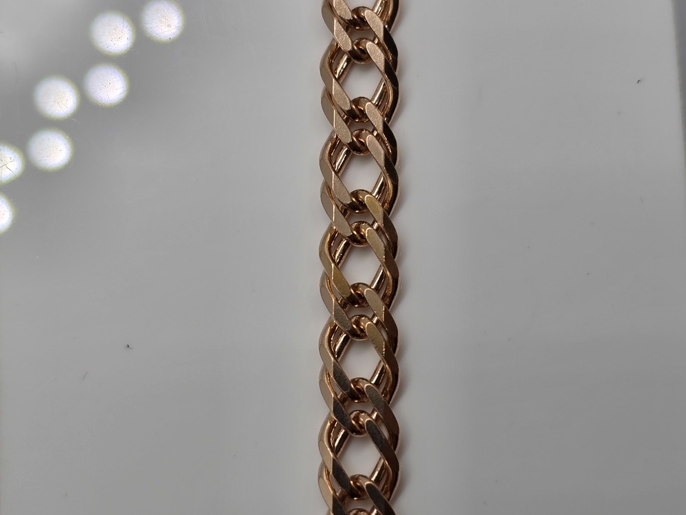 БРАСЛЕТ ПОЛНОВЕСНЫЙ Ромб двойной Au 585