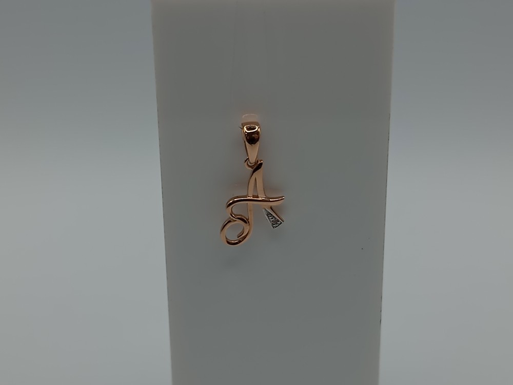 ПОДВЕСКА БУКВА А с камнем (Au 585)