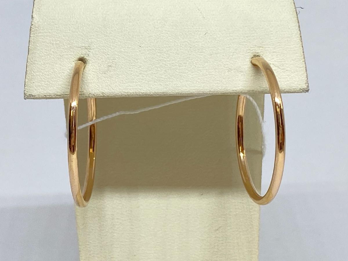 021005 СЕРЬГИ КОНГО без камня (Au 585)