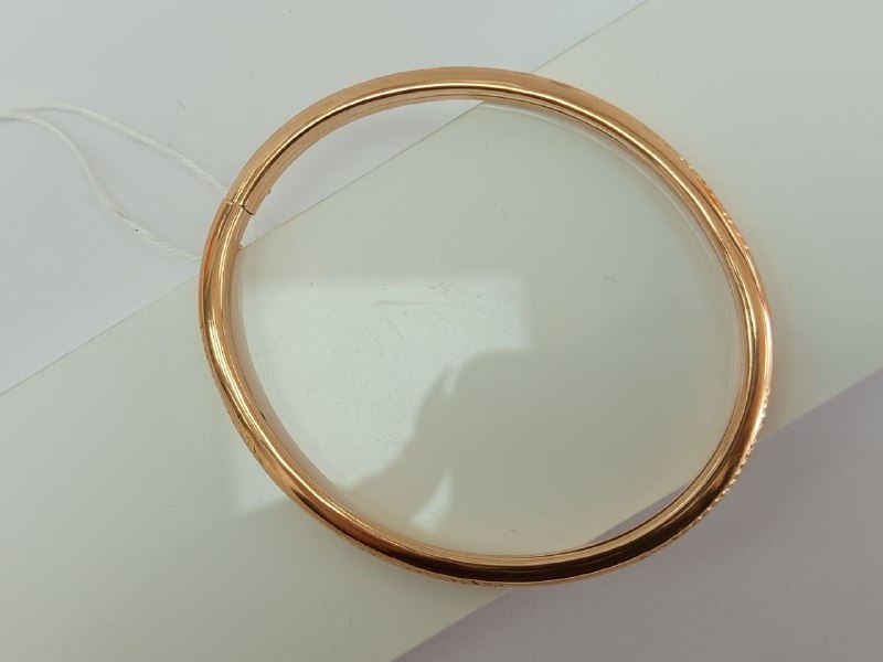 БЖАЛ585 БРАСЛЕТ ЖЕСТКИЙ С АЛМАЗНОЙ ГРАНЬЮ (Au 585)