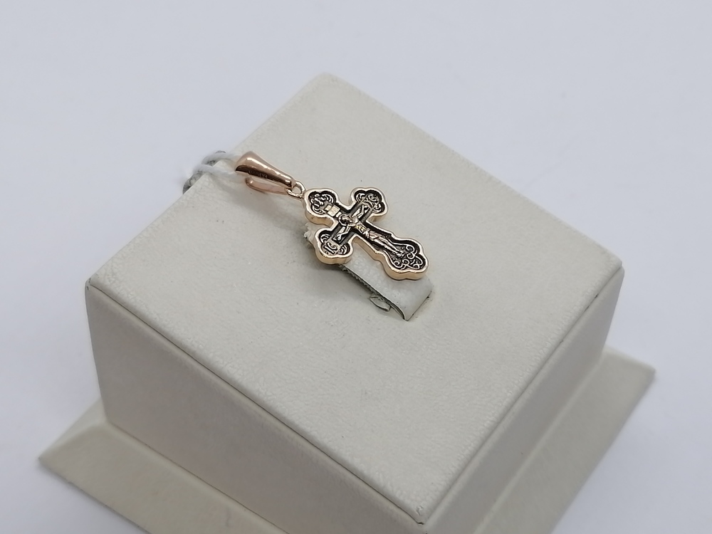 ПОДВЕСКА КРЕСТ БЕЗ КАМНЯ (Au 585)