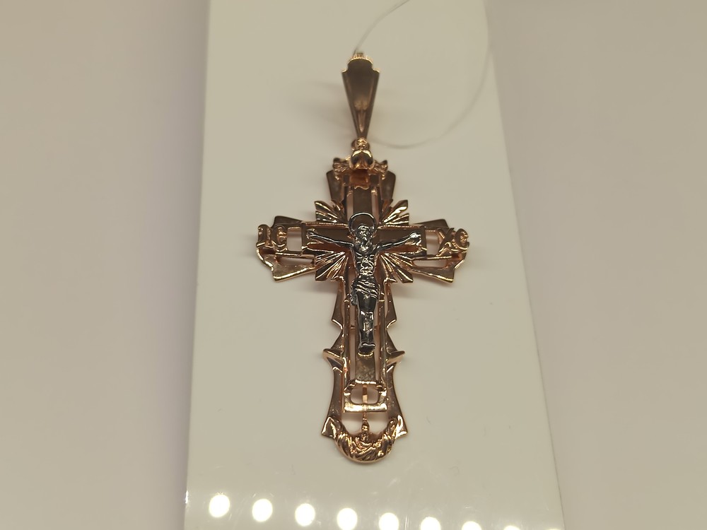 ПОДВЕСКА КРЕСТ без камня (Au 585)