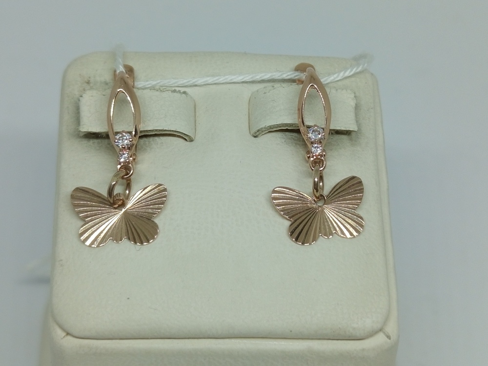 СКМИ585 СЕРЬГИ С КАМНЯМИ (Au 585)