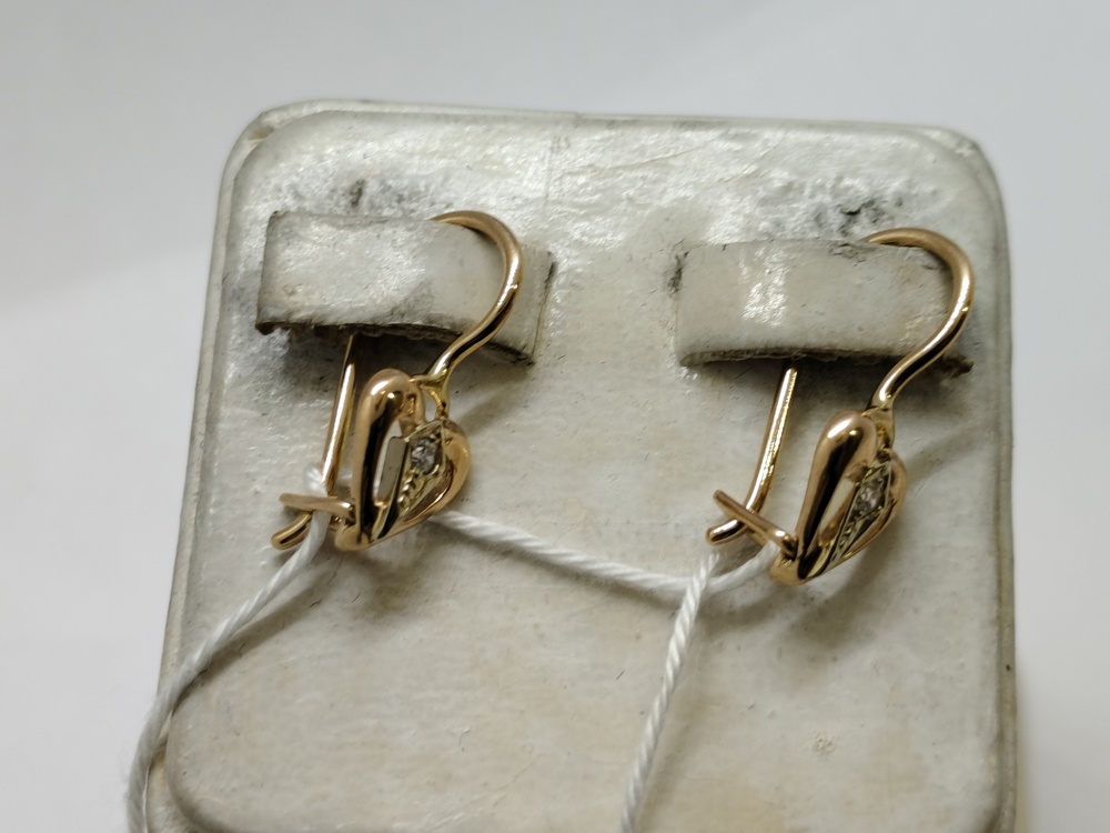 СЕРЬГИ С КАМНЕМ (Au 585)