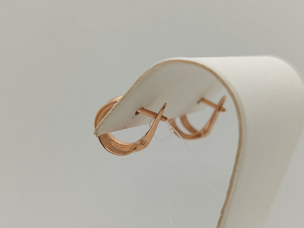 2205595 СЕРЬГИ БЕЗ КАМНЯ (Au 585)