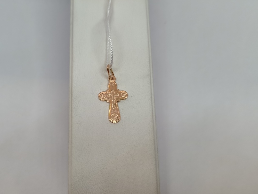 ПОДВЕСКА КРЕСТ БЕЗ КАМНЯ (Au 585)