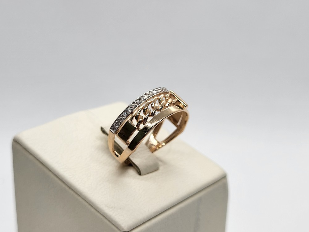 КОЛЬЦО С КАМНЯМИ (Au 585)