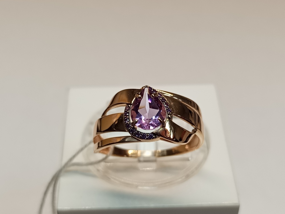 КОЛЬЦО С КАМНЯМИ (Au 585)