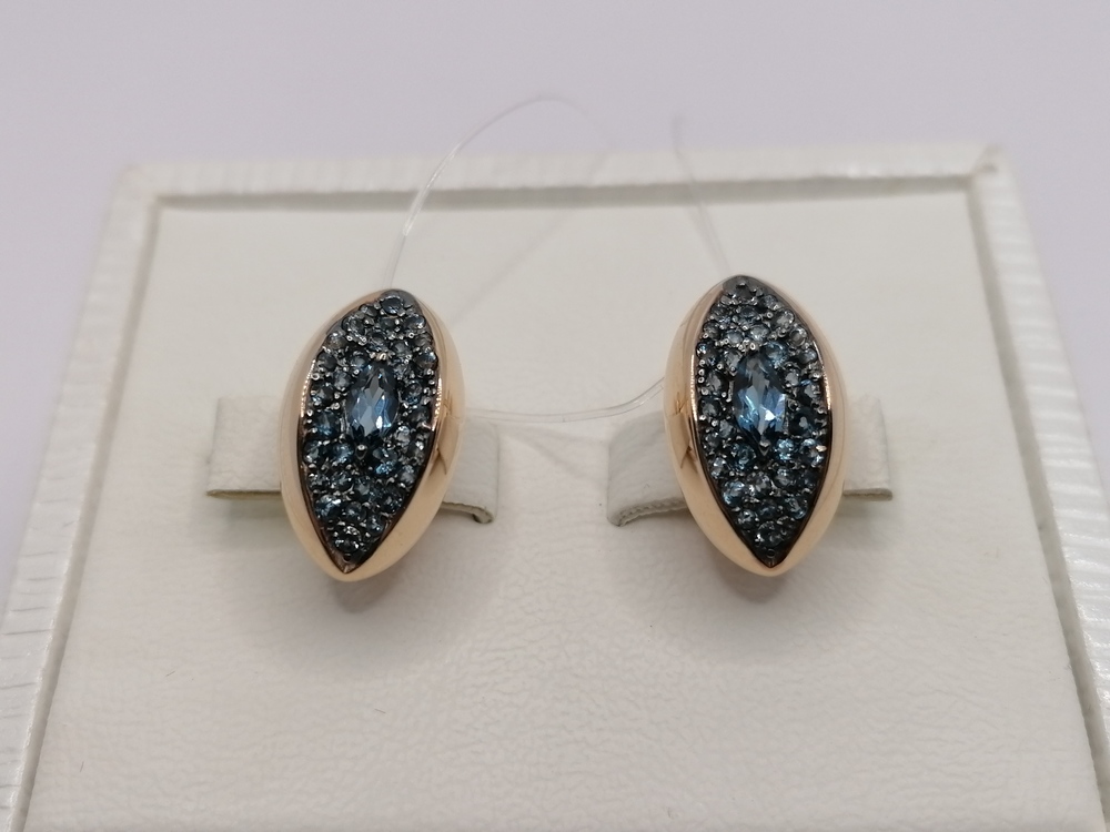 СЕРЬГИ ЛОНДОН-ТОПАЗ (Au 585)