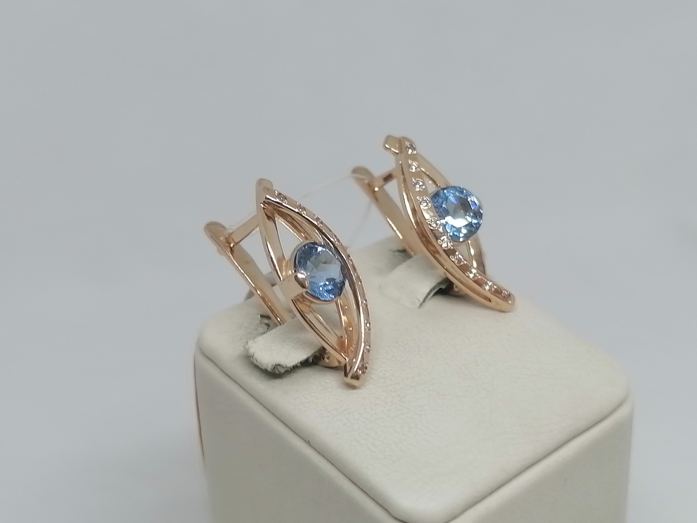 СЕРЬГИ С КАМНЯМИ (Au 585)