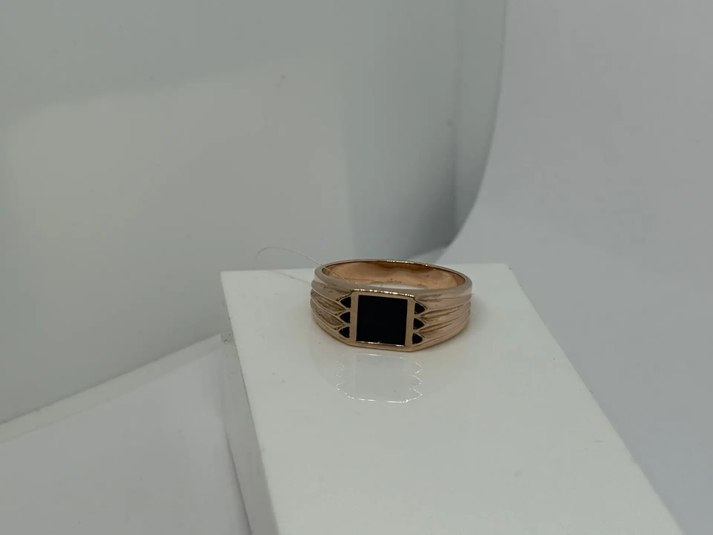 08-540154 КОЛЬЦО ПЕЧАТКА с камнями (Au 585)