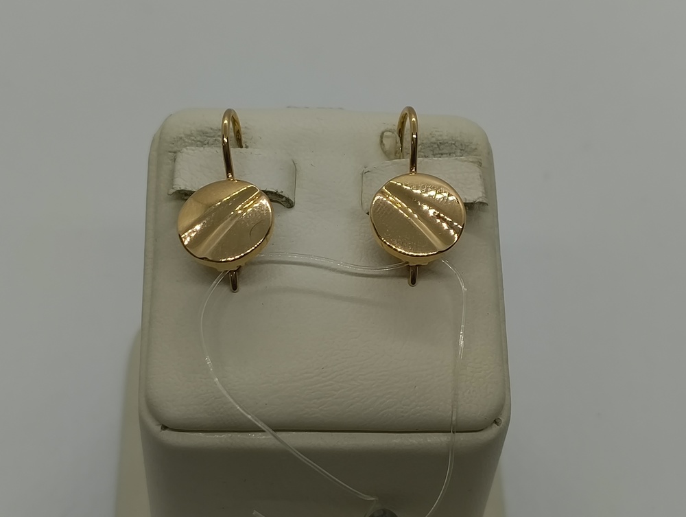 СЕРЬГИ ПЕТЕЛЬКА без камня (Au 585)