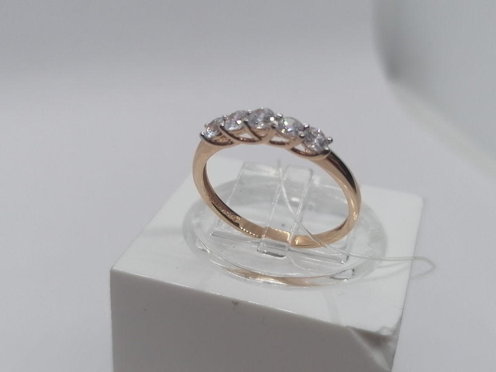 КОЛЬЦО С КАМНЯМИ (Au 585)