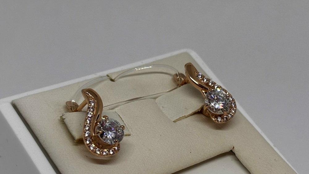 СЕРЬГИ С КАМНЯМИ (Au 585)