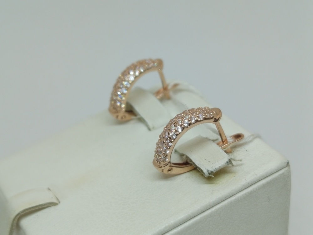 СКМИ585 СЕРЬГИ С КАМНЯМИ (Au 585)