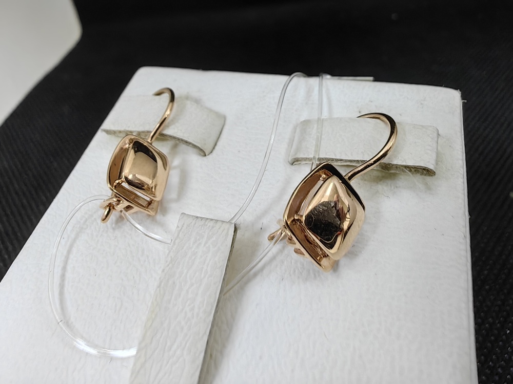 СЕРЬГИ ПЕТЕЛЬКА без камня (Au 585)