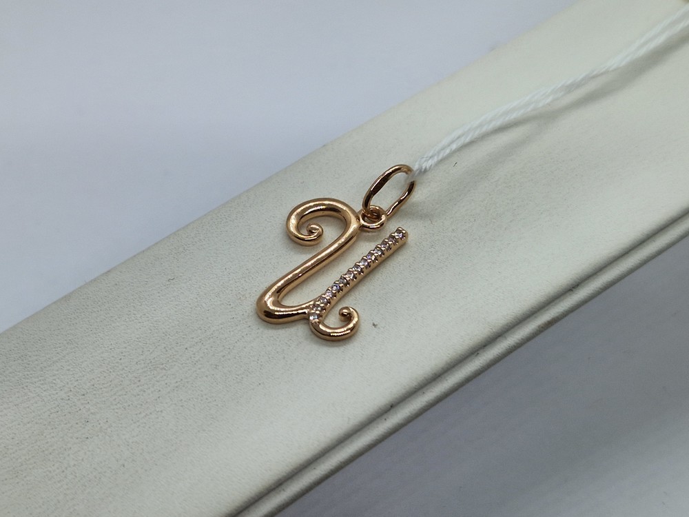 ПОДВЕСКА БУКВА И Au 585