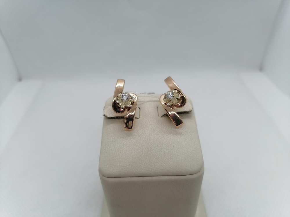 СЕРЬГИ С КАМНЕМ (Au 585)