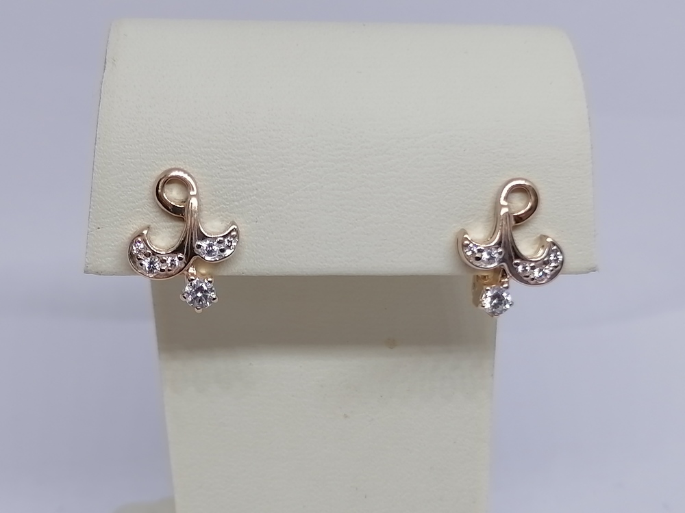 СКМИ585 СЕРЬГИ С КАМНЯМИ (Au 585)