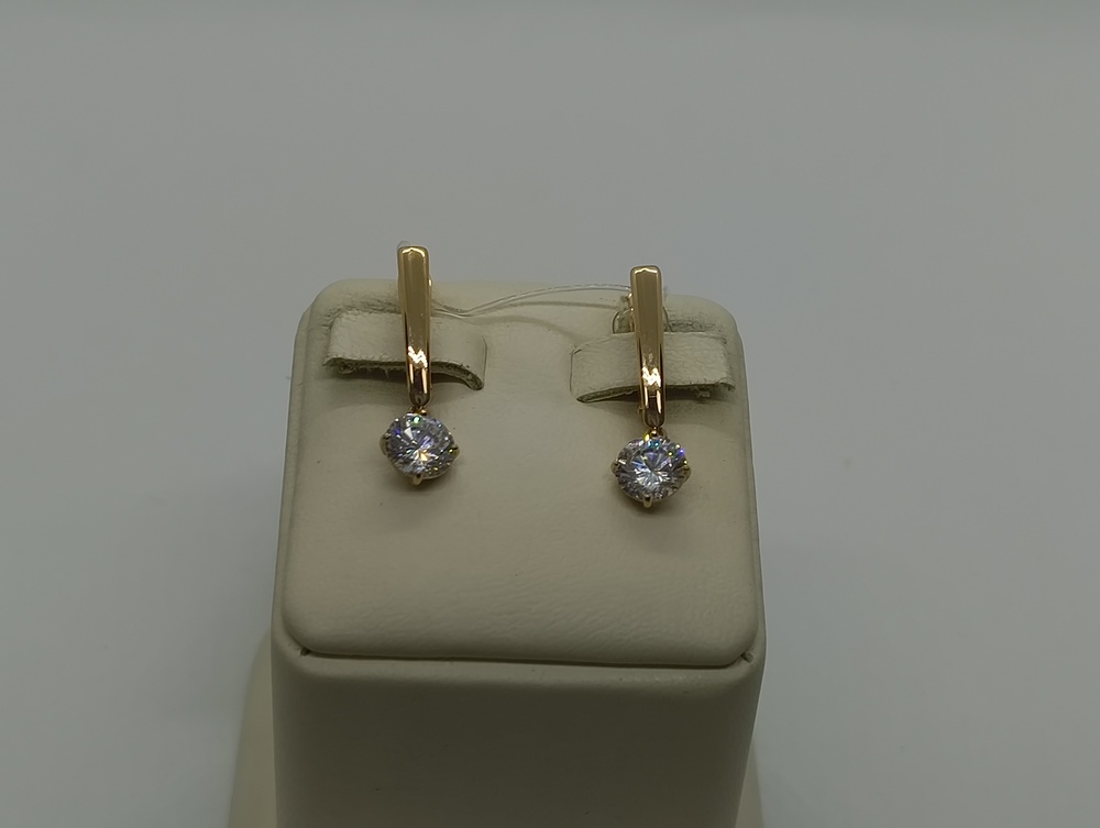 СЕРЬГИ С КАМНЕМ (Au 585)