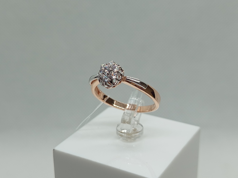 КОЛЬЦО С КАМНЯМИ (Au 585)