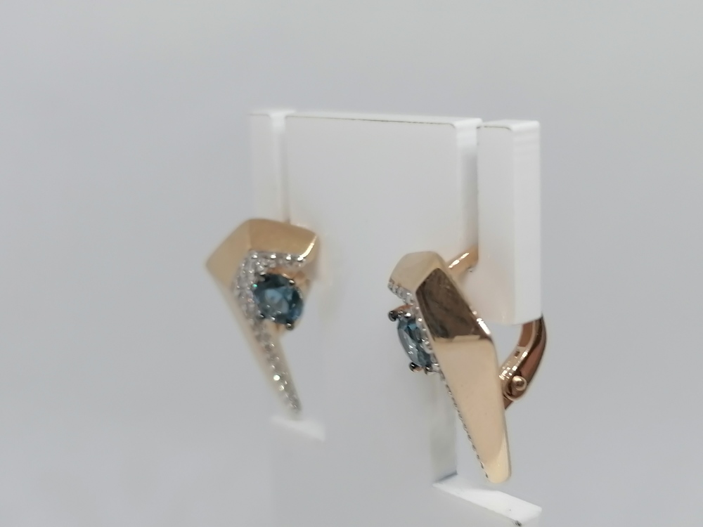 02-52-0356-09 СЕРЬГИ С КАМНЯМИ (Au 585)