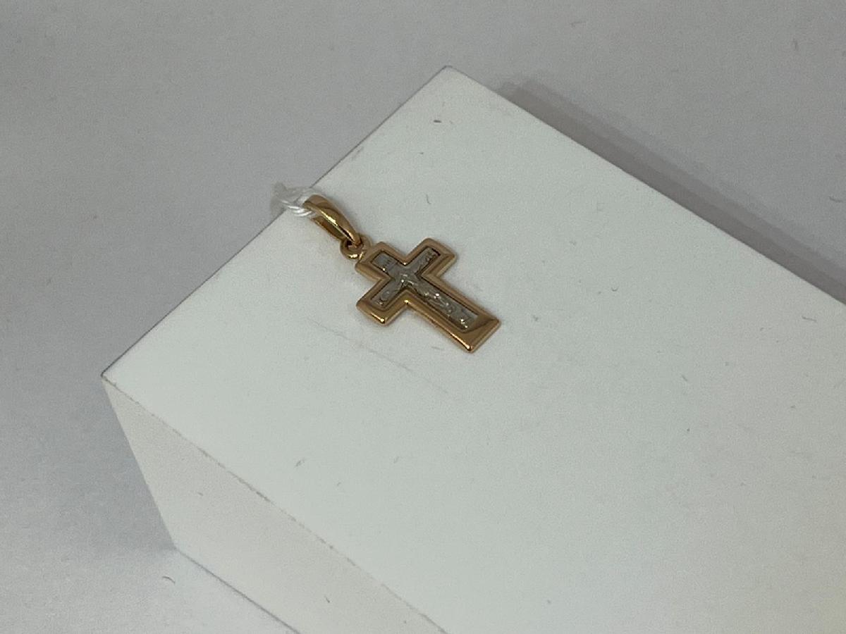 ПОДКБК585 ПОДВЕСКА КРЕСТ БЕЗ КАМНЯ (Au 585)