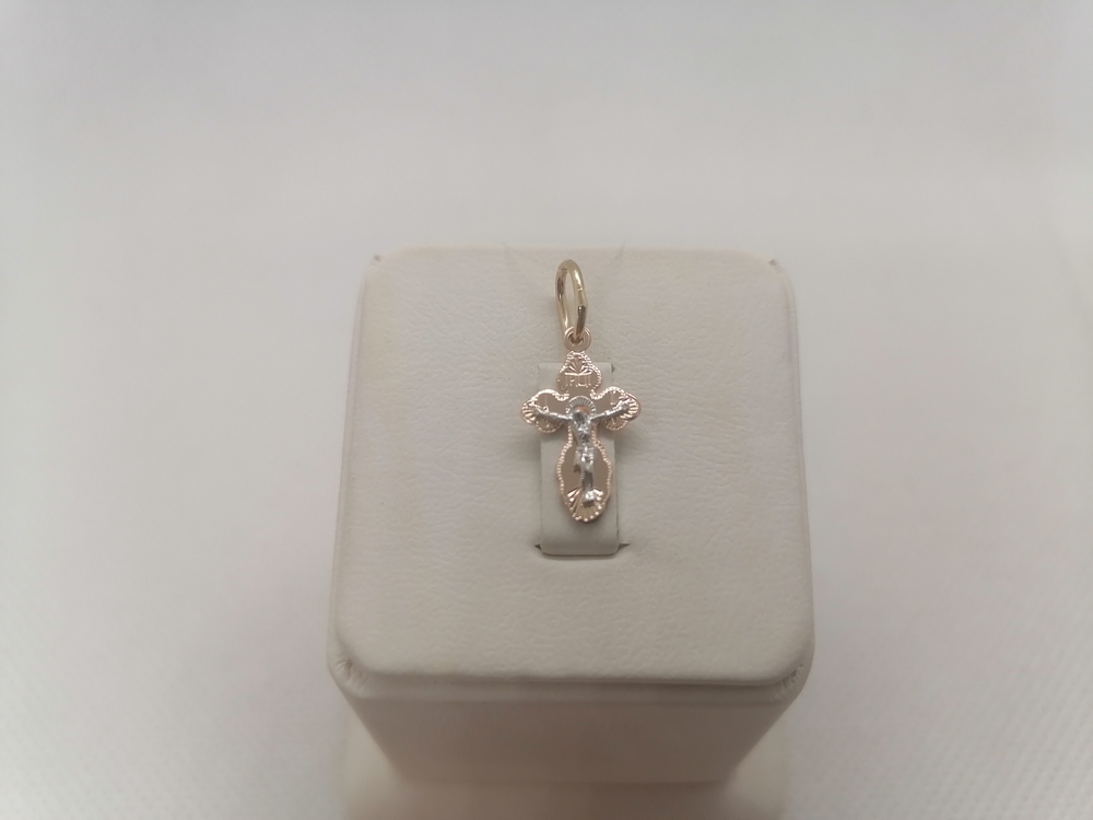 810-00117-10-00-00-02 ПОДВЕСКА КРЕСТ без камня (Au 585)