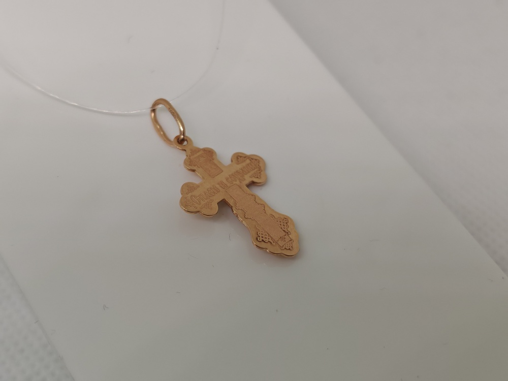 ПОДВЕСКА КРЕСТ без камня (Au 585)
