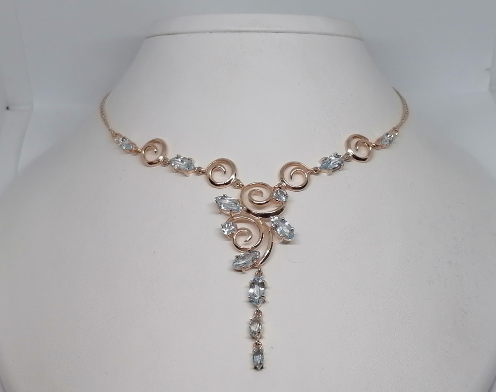 КОЛЬЕ С КАМНЯМИ Au 585