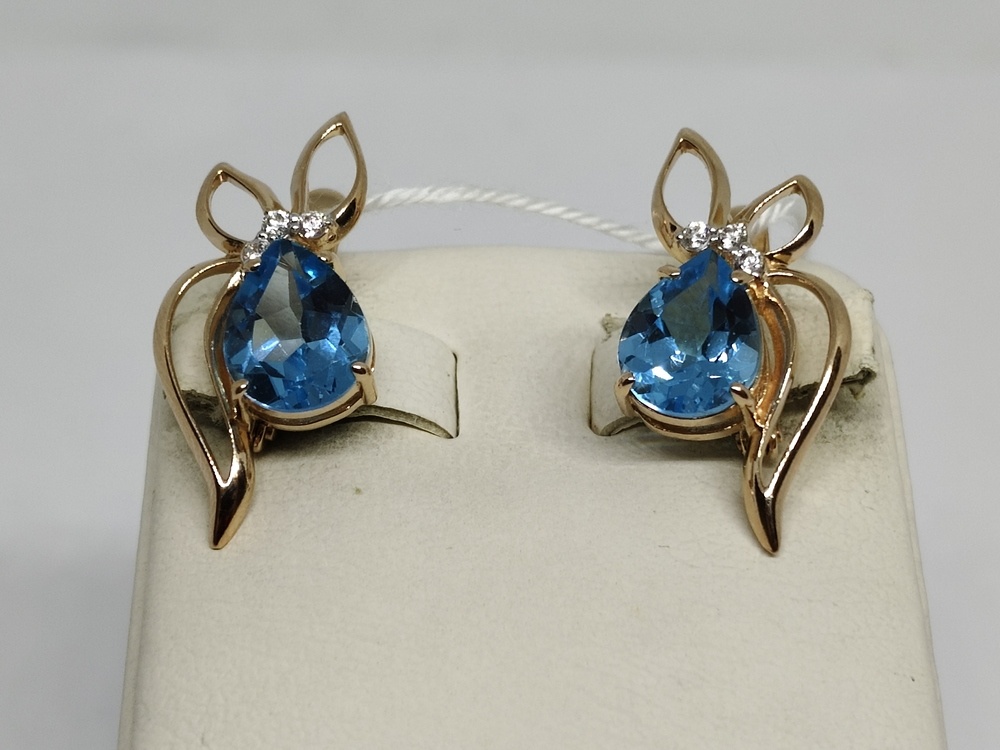 СЕРЬГИ С КАМНЯМИ (Au 585)