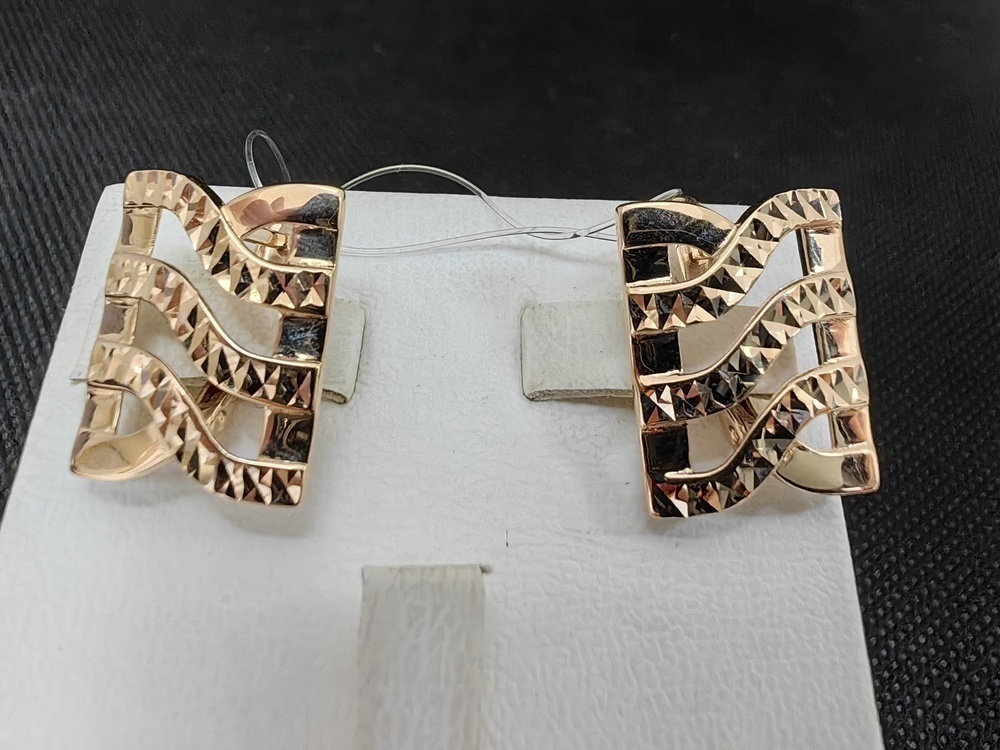 СЕРЬГИ БЕЗ КАМНЯ (Au 585)