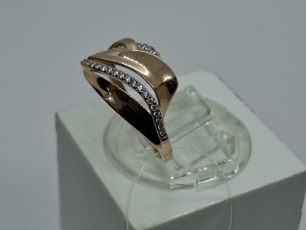 КОЛЬЦО С КАМНЯМИ (Au 585)